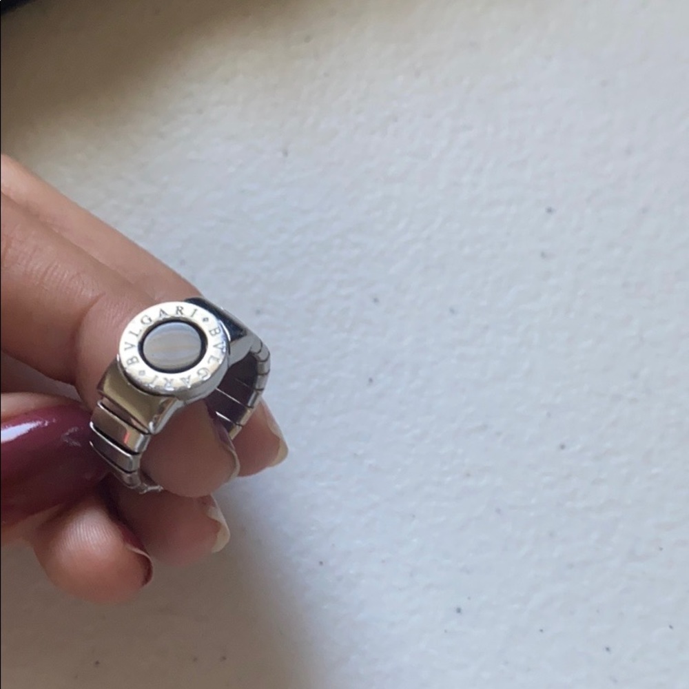 White gold vintage bvlgari ring